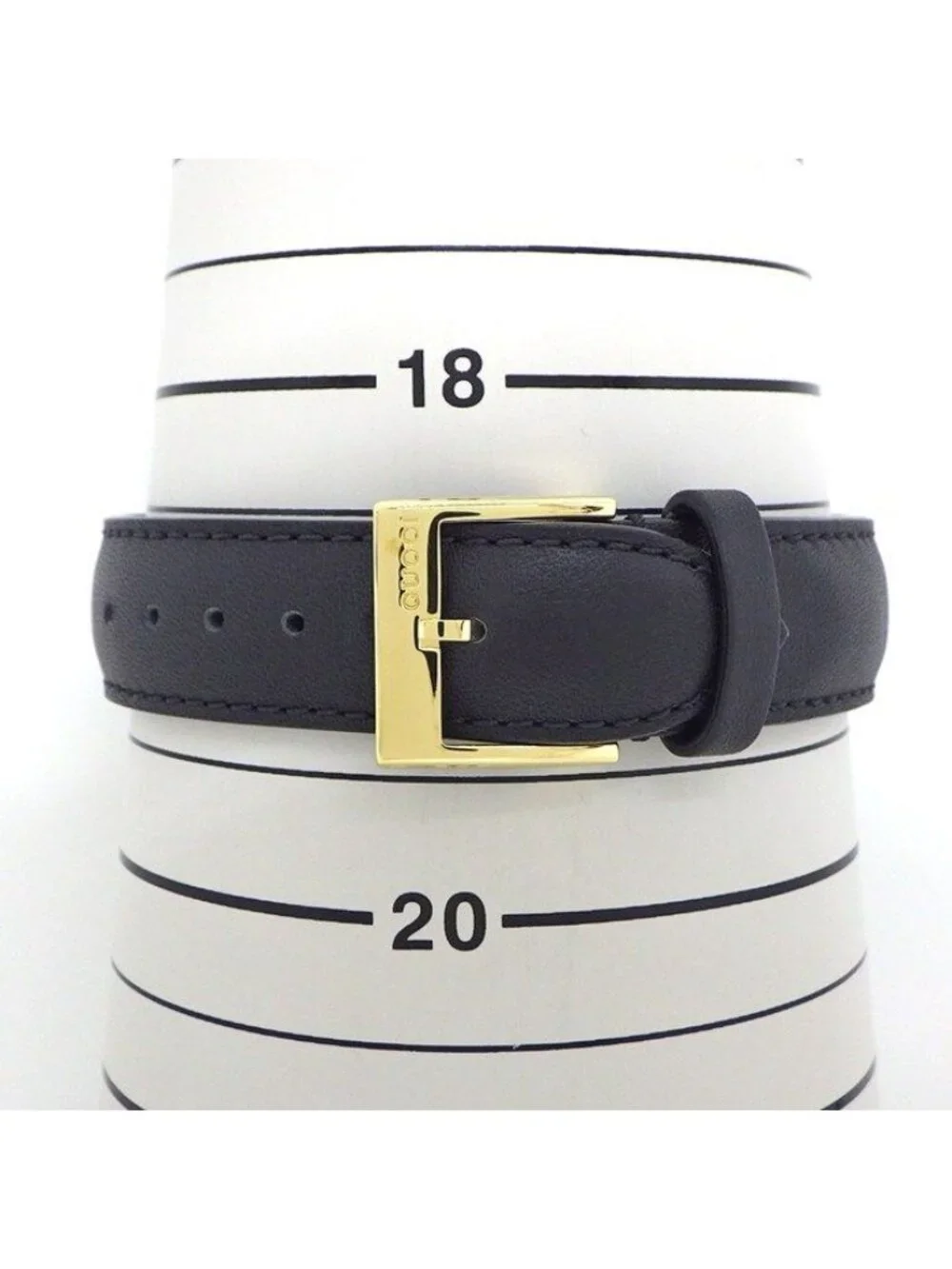 Gucci Watch Timeless 126.4 White Shell Dial Date Back Skew Black Cowhide